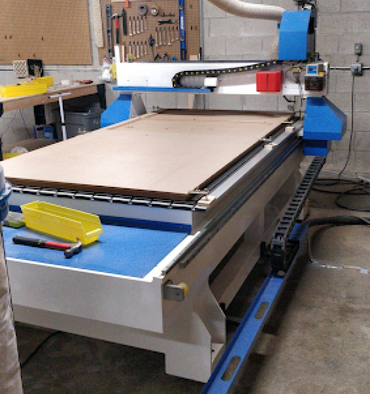 CNC laser machine in workshop